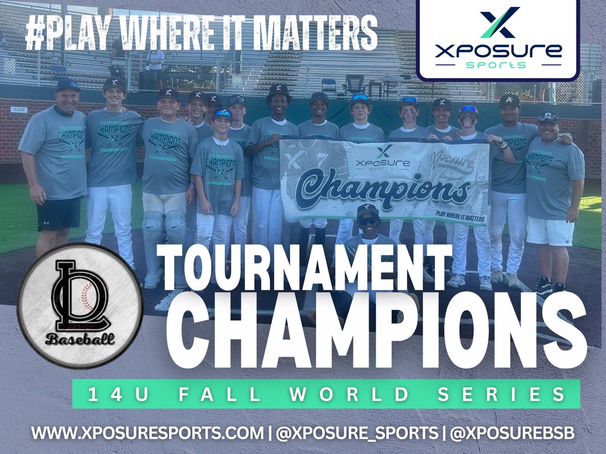 🏆 𝐅𝐀𝐋𝐋 𝐖𝐎𝐑𝐋𝐃 𝐒𝐄𝐑𝐈𝐄𝐒 🏆

🔥 Congratulations to this year's 13U &amp; 14U Fall World Series Tournament Champions! 👏

👑 𝟏𝟑𝐔: Canes Mid-Atlantic Gold
👑 𝟏𝟒𝐔: Ole Liners 14U National

#𝑷𝒍𝒂𝒚𝑾𝒉𝒆𝒓𝒆𝑰𝒕𝑴𝒂𝒕𝒕𝒆𝒓𝒔

⚾️ <a href="/XposureBSB/">Xposure Sports Baseball</a> | <a href="/Ole_Liners/">Ole Liners Baseball</a> |