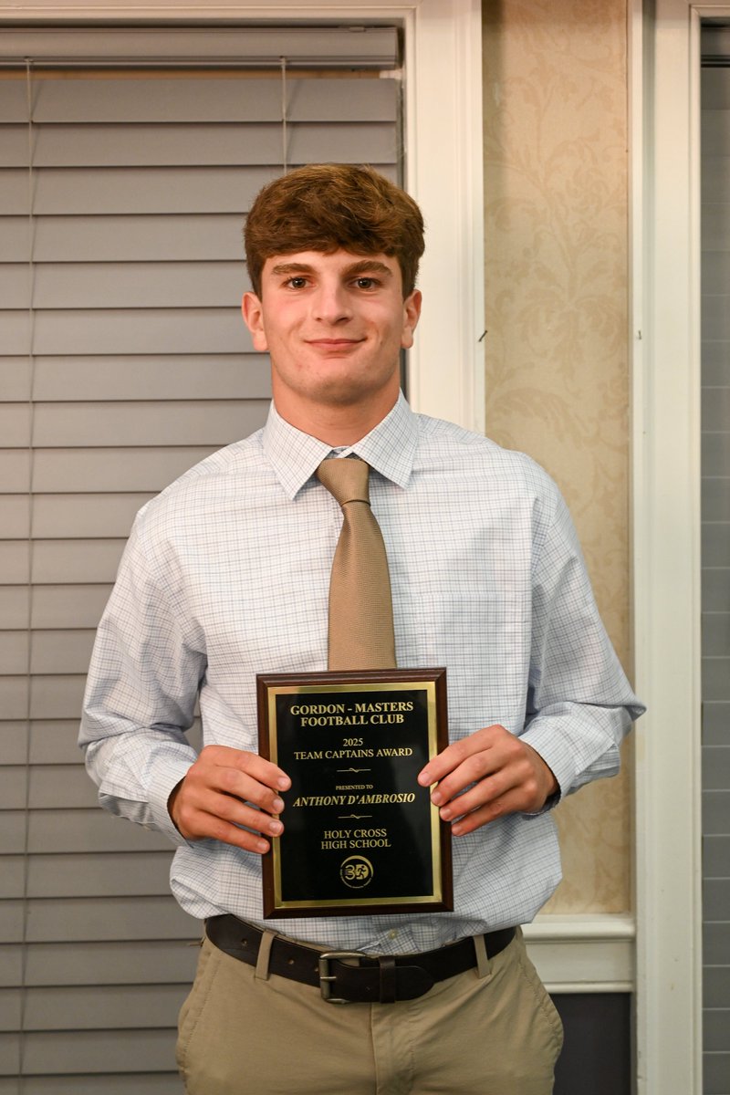 The Gordon-Masters Memorial Burlington County Football Club congratulates Holy Cross Preparatory Academy's Anthony D'Ambrosio on being named Captain for the 2025 Team. #HolyCrossPrep #AnthonyDAmbrosio