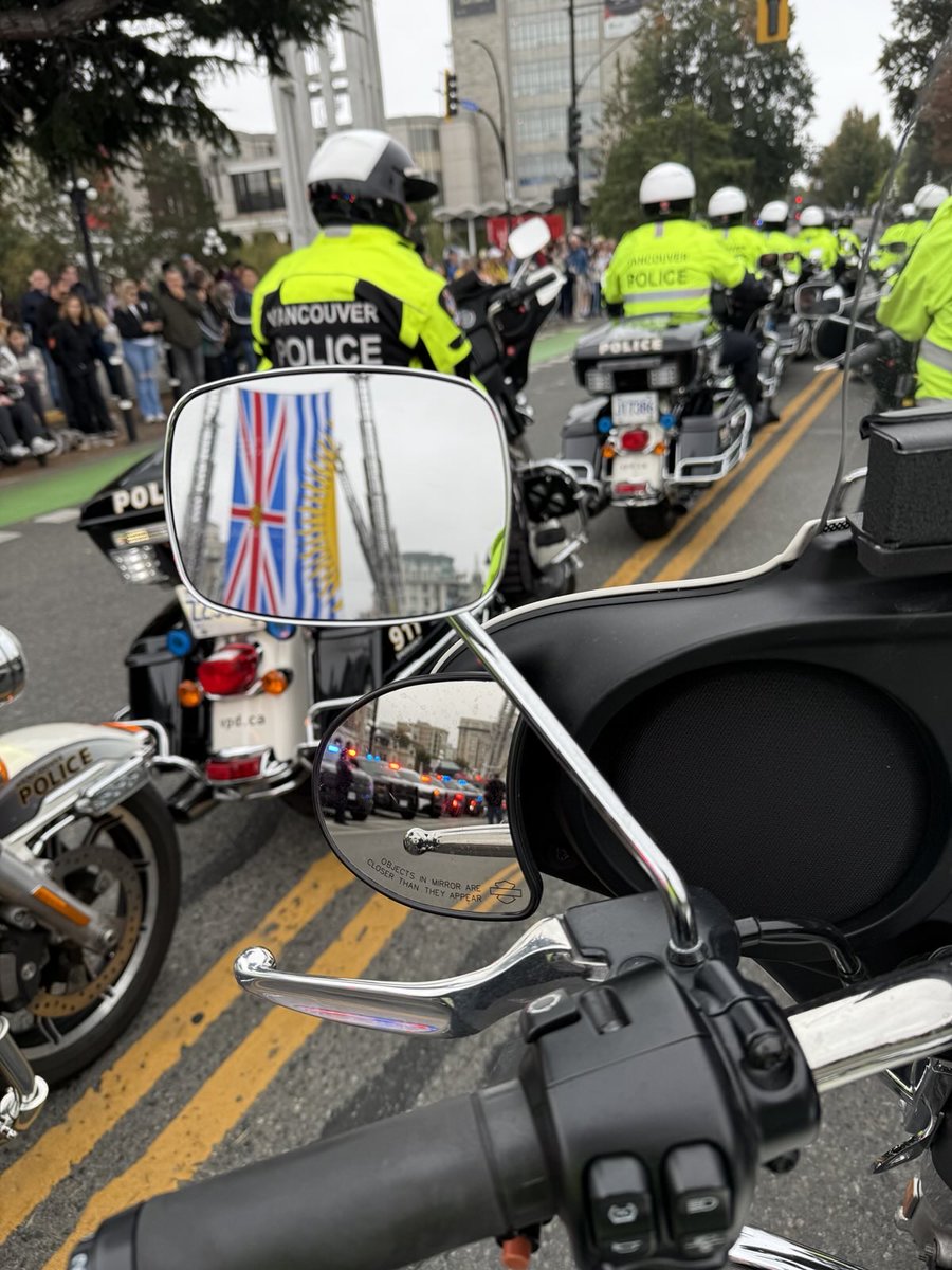 VPDTrafficUnit's tweet image. Motor Officers from @VancouverPD and @vicpdcanada led parade today to #BCLawEnforcementMemorial at the Legislature Assembly Of BC #BCLEM #HonourTheFallen #NeverForget