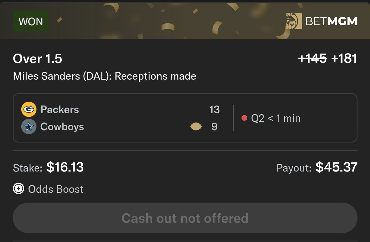 Easiest 1st half CAAAAAAASSSSH IT thanks to <a href="/SmartPicksPro/">SmartPicks⚡️</a>!! Highest rated Sunday night prop for the win!