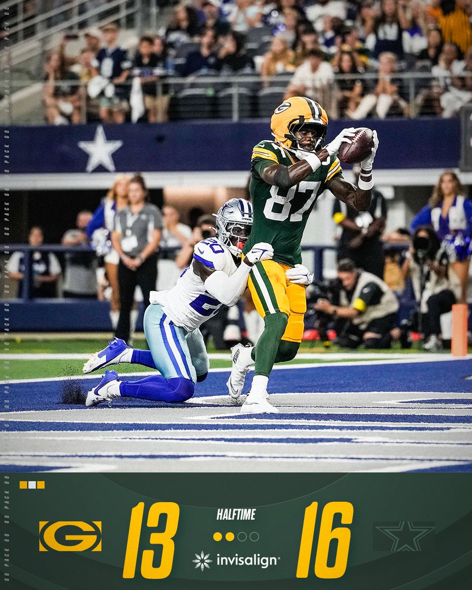 packers's tweet image. At the half