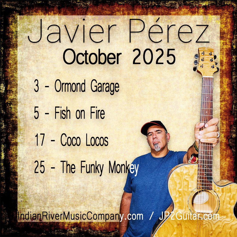 JP2Guitar's tweet photo. October shows, let's go!!!
.
.
#music #live #solo #acoustic #JavierPerez #JP2Guitar #IRMC #ormondgarage #fishonfire #cocolocostikibar #thefunkymonkey https://t.co/A4p5Wtvnxt