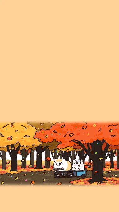 10月カレンダー&壁紙をプレゼントだよ おすすめの紅葉スポットはある? #ちこまる