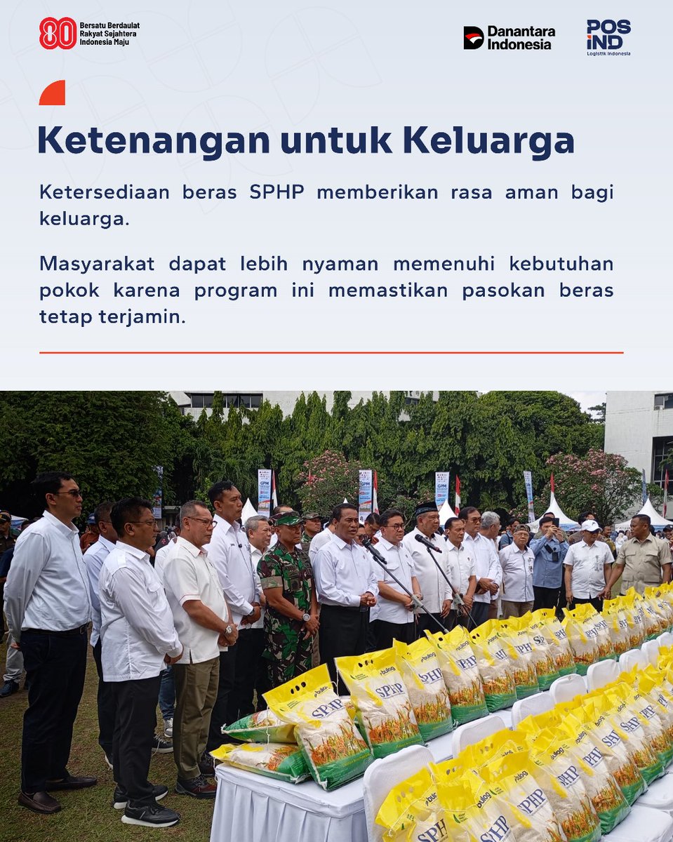 bumnbwihebat's tweet image. 8 #BerasSPHPdiKantorPos
Stabilitas pangan menjadi prioritas bersama.
Dengan hadirnya beras SPHP di Kantor Pos, masyarakat mendapat akses yang lebih merata dan mudah dijangkau.