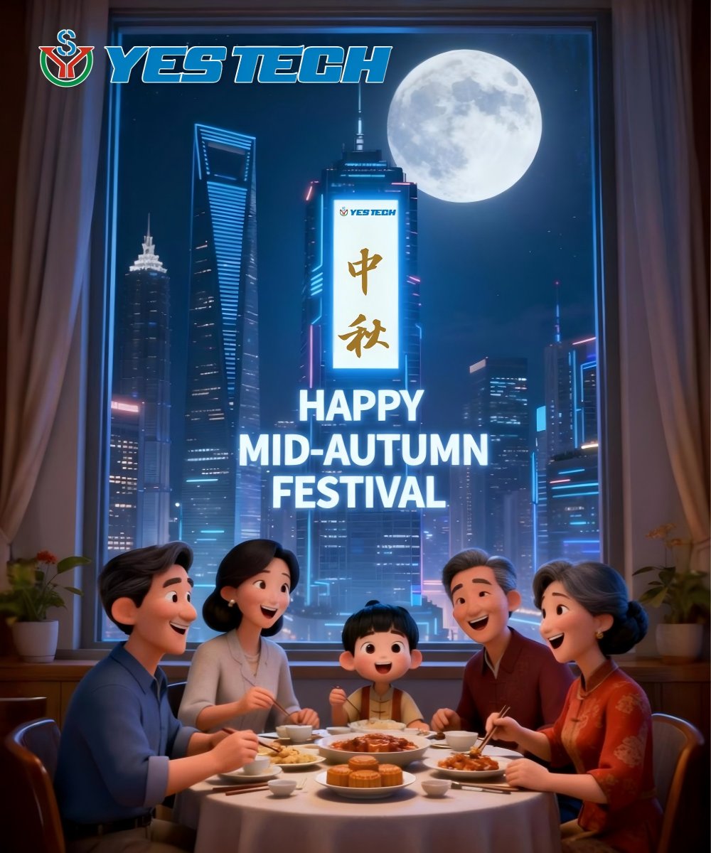 YESTECH_LED's tweet image. As the brightest display in the night sky shines its fullest light, we wish your homes are filled with the same warmth and joy.

Happy Mid-Autumn Festival from the YES TECH team! 🥮
#YESTECH #MidAutumnFestival #Family #LED
