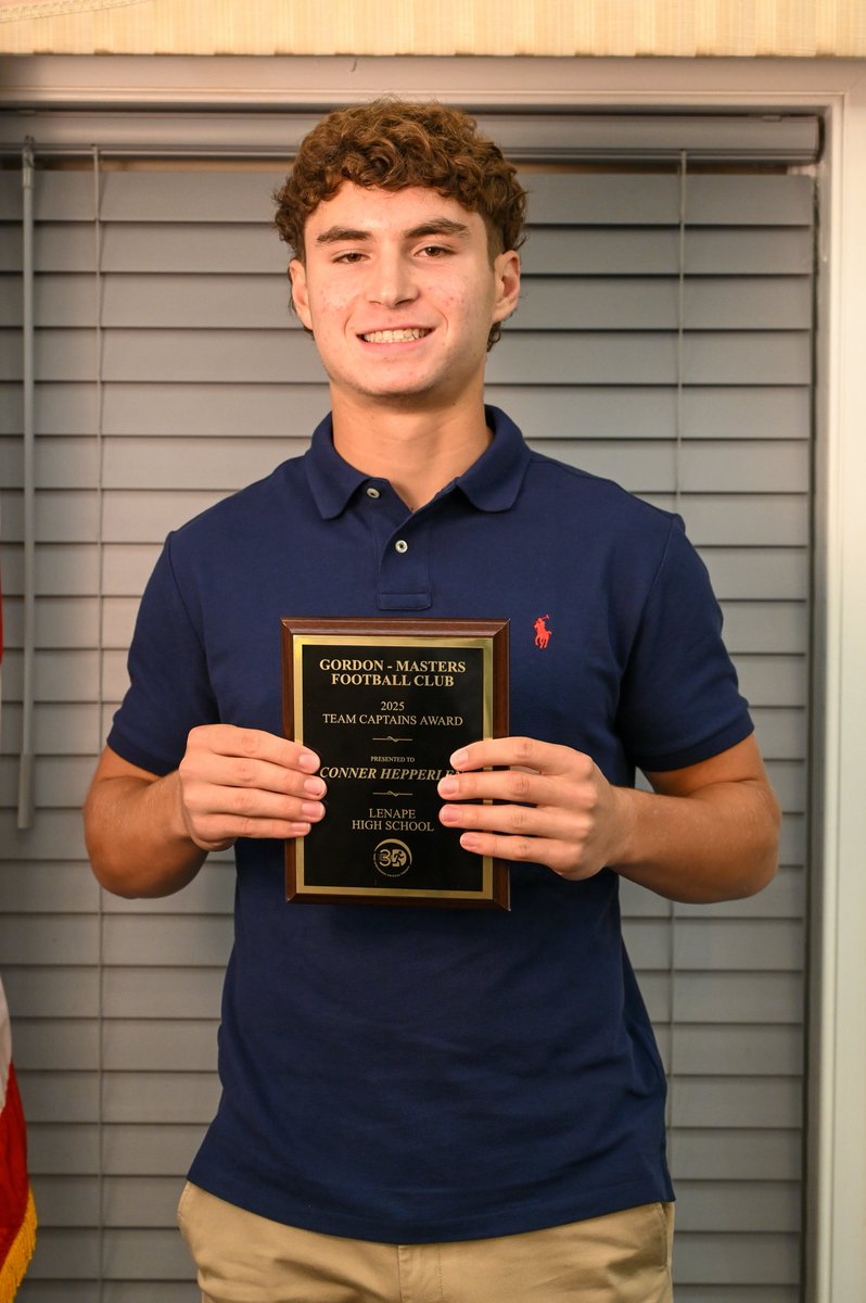The Gordon-Masters Memorial Burlington County Football Club congratulates Conner Hepperlen of Lenape High School on being named Captain for the 2025 Team. #ConnerHepperlen #LenapeHighSchool