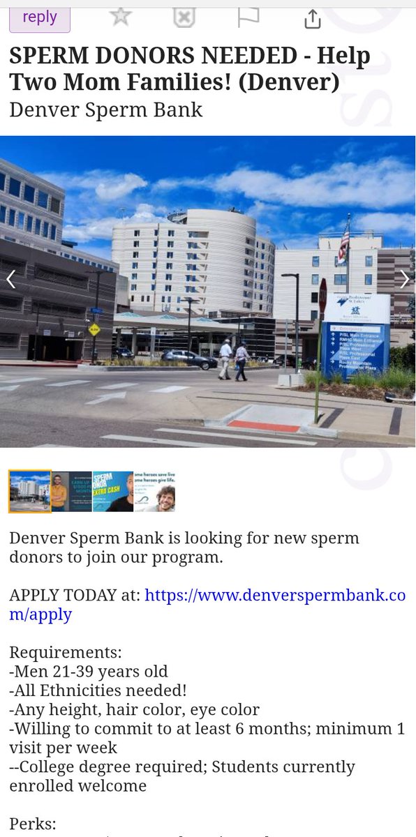 SpinDocTear's tweet photo. I've decided to start doing post divided by what the media calls, segments.

New segment idea, posting Craigslist ads for outrageous things.

Going to call it, "Craigs-what?"

First segment. 

Sperm bank in Denver, Colorado that want men to j3rk off into cups for lesbians, for money!

They don't seem to understand that a lot of men would do this for free.

https://t.co/c5inIe779P