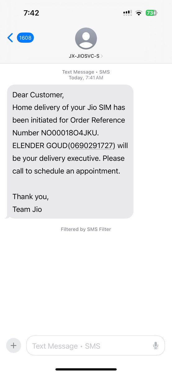 siva__reddy's tweet photo. @JioCare Received the same message as it will be delivered today as usual from past 5 days.
At least let me know if I can visit the near by store to pick up if you are failed to deliver. https://t.co/4MmLQZpPfg