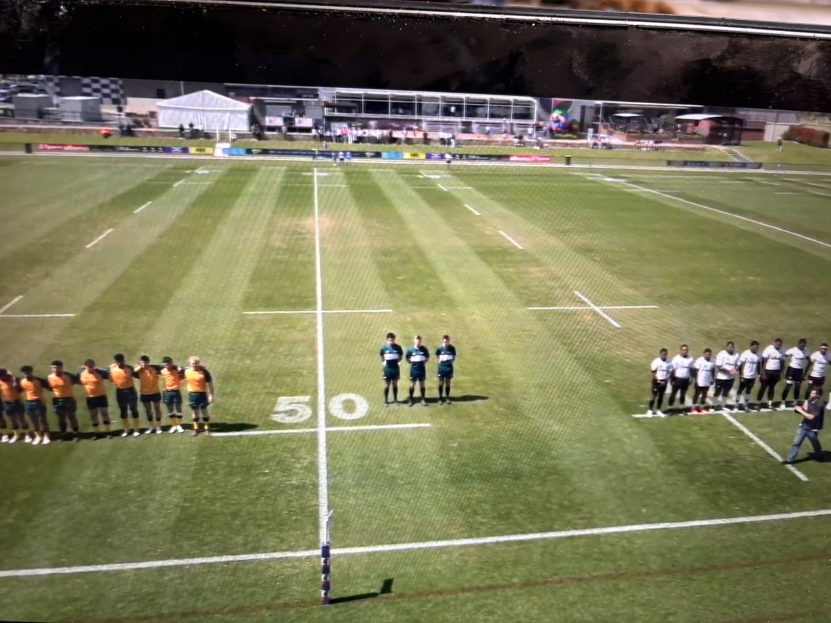 theonlygirlhere's tweet photo. So excited to see my son in the middle with the whistle in the Australian Schoolboys v Fiji match! #hestheref https://t.co/JLbgo71gsx