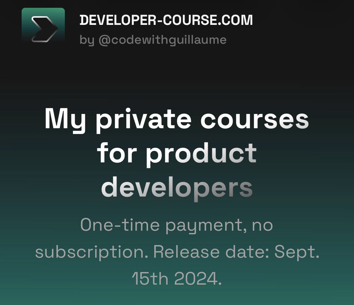 lovekencode's tweet image. What happened to DEVELOPPER COURSE @blackevilgoblin ?