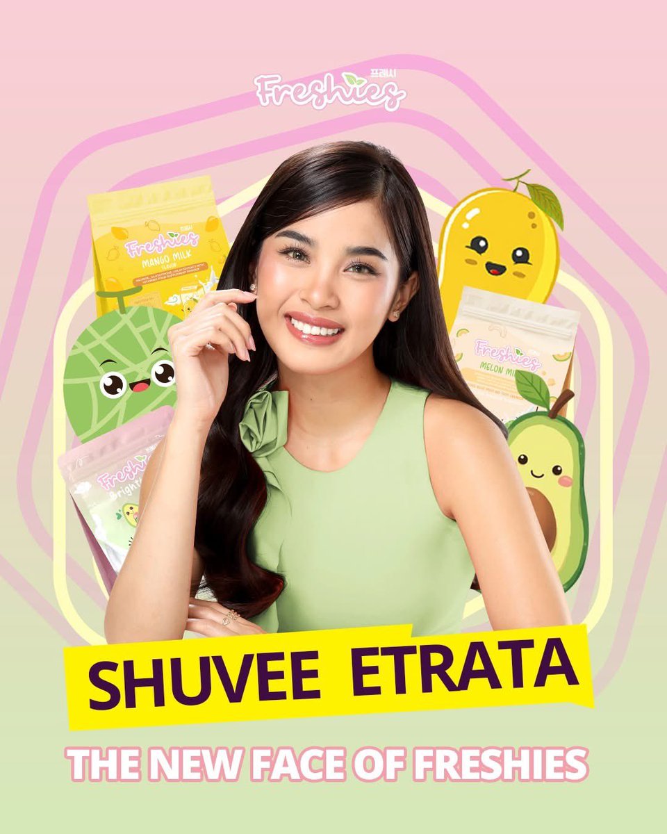 Freshiesmain's tweet photo. We’re proud to welcome the ever-radiant Shuvee Etrata as our new Brand Ambassador!✨💚

She’s here to inspire your everyday glow, inside and out! Welcome to the Freshies family, Shuvee!🤗💛🧡

#YourTDH #GlowWithConfidence #FreshiesXShuvee https://t.co/7SDPkJpVU0
