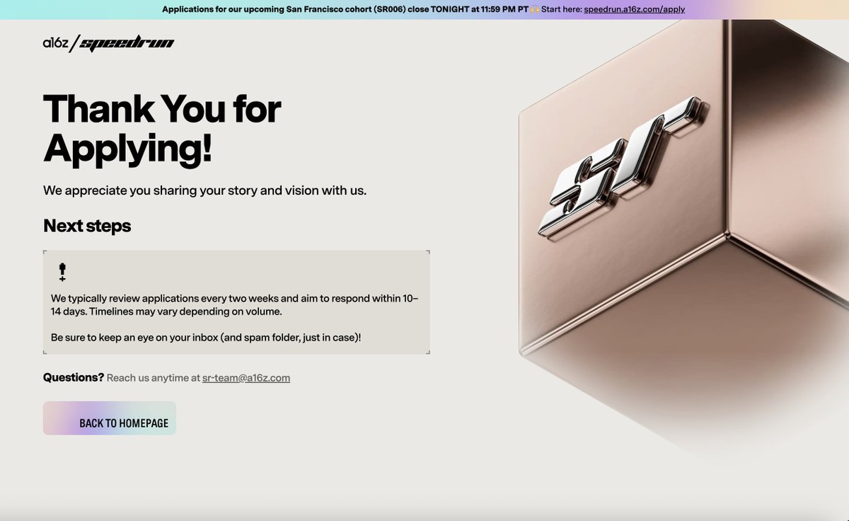 DylanMiao7's tweet image. 🤣 Hit the deadline! @speedrun 
#startup #sales #SaaS #a16z #cofounder