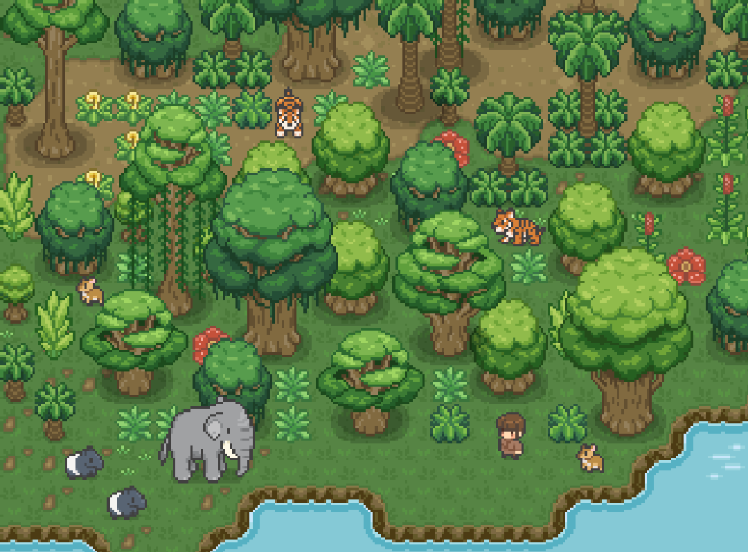 VectoRaith's tweet photo. More Giant Trees (I won't call them "large trees" anymore). Test #02.
Mapping engine: #Tiled
Reuploaded because I uploaded the wrong image resolution π€‘
#gamedev #pixelart #γγγη΅΅ #gameassets https://t.co/X6X1TZhcvn