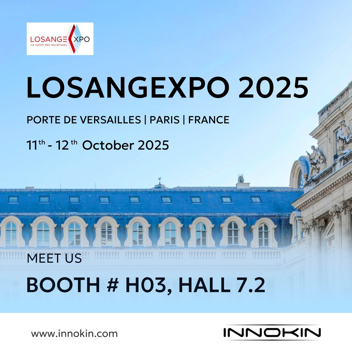 LOSANGEXPO 2025 is almost here and we are ready to welcome you in the city of light! 🗼

Get the full Innokin experience at our joint booth. 

📅 When: October 11th - 12th, 2025
📍 Where: Porte de Versailles, Paris, France
🎯 Where to find us: Booth #H03, Hall 7.2

See you! ✈️ 💙