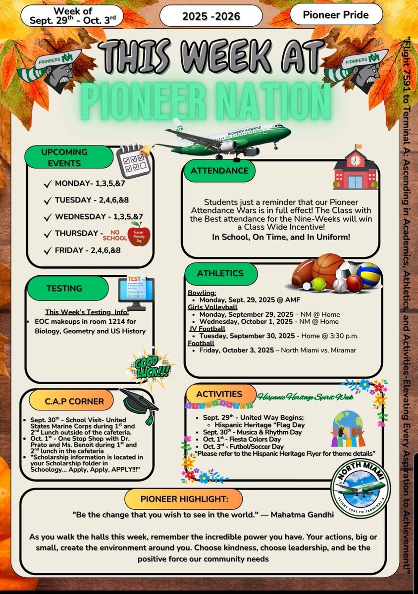 This week at Pioneer Nation 09/29/25 - 10/03/25. Goooo Pioneers!