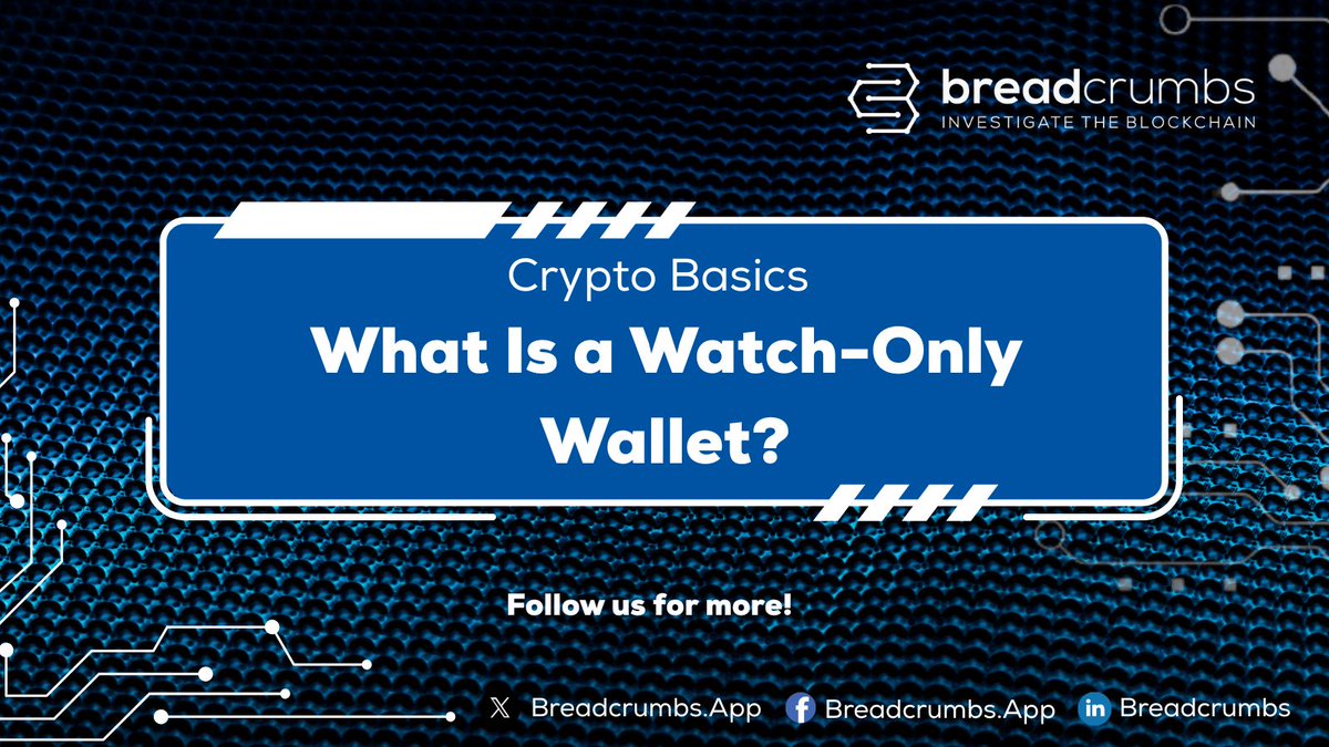 AppBreadcrumbs's tweet image. 1:

You can see the wallet.
You can see the money.
But you can’t touch a thing.
That’s a watch-only wallet. 👀
Here’s how they work (and how both cops and criminals use them): 🧵

#CryptoBasics #BlockchainForensics