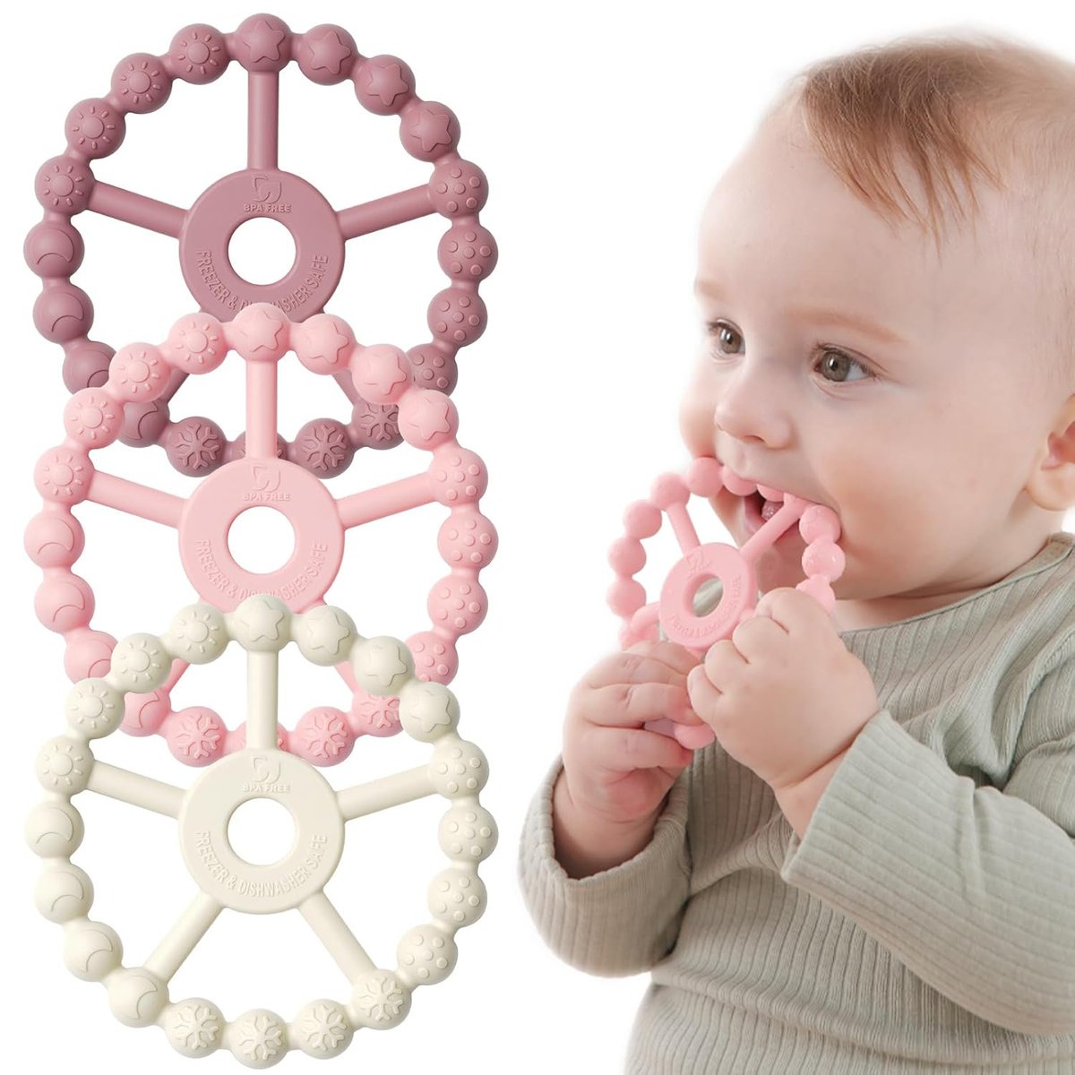 DealsQuickly's tweet image. 3 Pack Ring Teether Baby Infant Toys, Baby Essentials, Silicone for $5.98

sovrn.co/1ieo2pl

#Teether