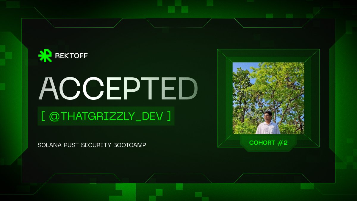 Finally gonna go all in on security🛠️
Thank you for selecting me 💚