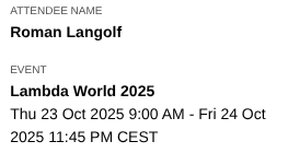 r0_lang's tweet image. it&apos;s time for another @ScalaIO_FR + @Lambda_World combo I did in 2018😁 (#ScalaIO2018 #LambdaWorld #LambdaWorld2018). Let&apos;s go ✈️!