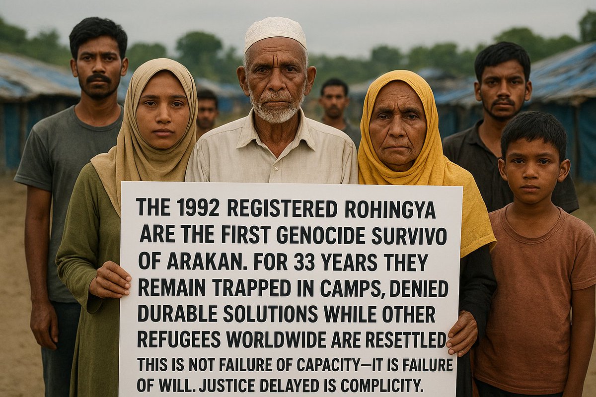RRANforRohingya's tweet image. World authorities show concern everywhere—except for Rohingya.The genocide survivors of 1992 are still living in prison-like camps.1992 Rohingya genocide survivors remain stuck in camps, forgotten by the world.Humanity must include Rohingya. #RohingyaSolutions
#JusticeForRohingya