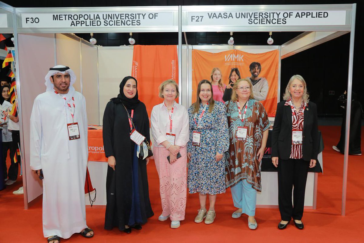 I met two 🇫🇮 applied sciences universities at #GCCExhibition2025 last week. Education is about learning and sharing knowledge, great to know that lots of students from 🇦🇪 interested in studying at Metropolia, VAMK!