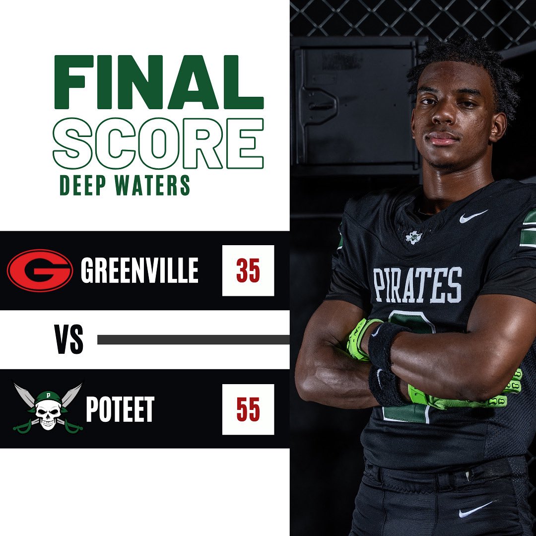 The Poteet Pirates dominated and sailed away with the win — Pirate pride runs deep! ⚓

The job isn’t done. The seas are long, the battles ahead are fierce, and we’re only getting stronger. All hands on deck — the journey continues!🏴‍☠️ 

#DeepWaters #PiratePride