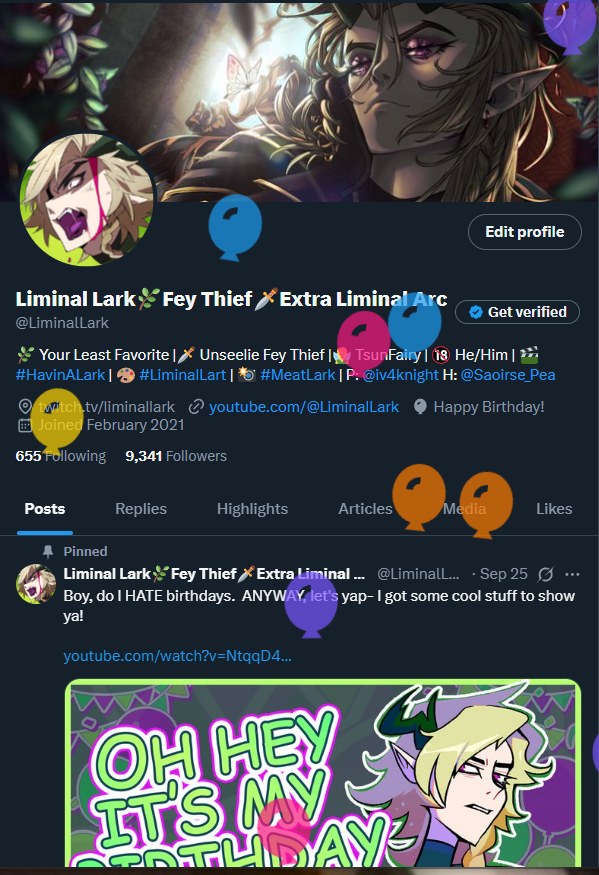 Liminal Lark🌿Fey Thief🗡️Extra Liminal Arc tweet media