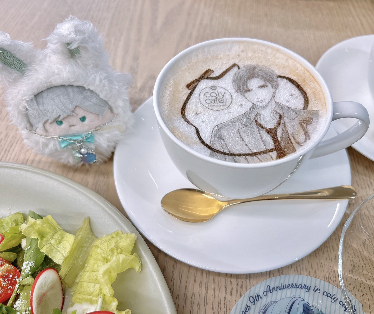 ランダムラテ荒木田さんきた💚💚
しおんくんラテは友人の🩵
相変わらずケーキうまい😋

#スタマイ9周年
#colycafe