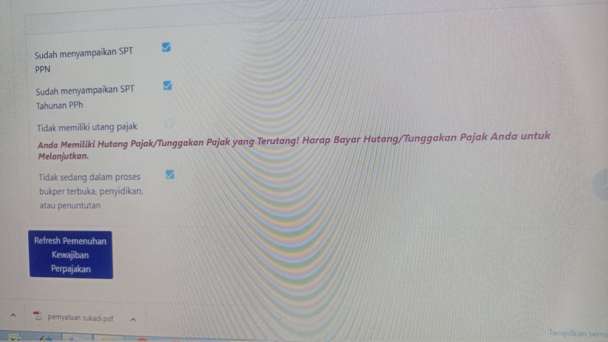 phenyet_ex's tweet photo. @kring_pajak halo kak ini carek cek tunggakan dimana ya, terus cara menyelasaikan nya gimana https://t.co/FJ9XJoP1t5