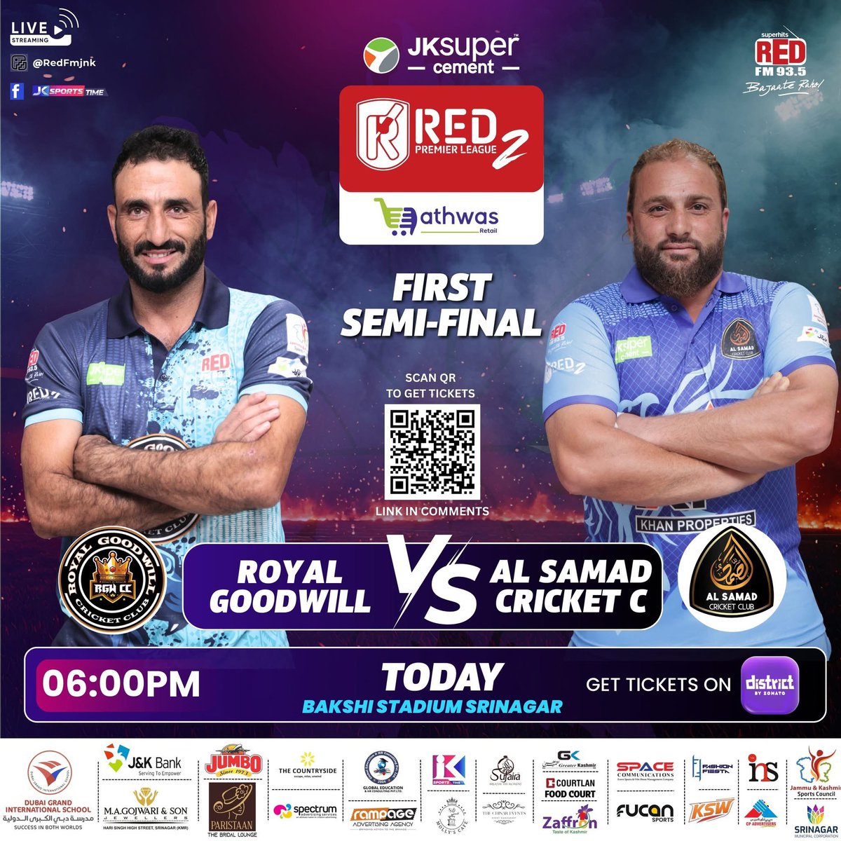 fucansport's tweet photo. Get ready for the thrill! Download #Fucan Live Sports Mobile App to catch Semifinal-1 of the Red Premier League TONIGHT at 6 PM! Don’t miss Royal Goodwill CC vs Al Samad! 
Download now and enjoy the action live!

#sports #Cricket #redpremierleague2025 https://t.co/nTlqEg8pf7