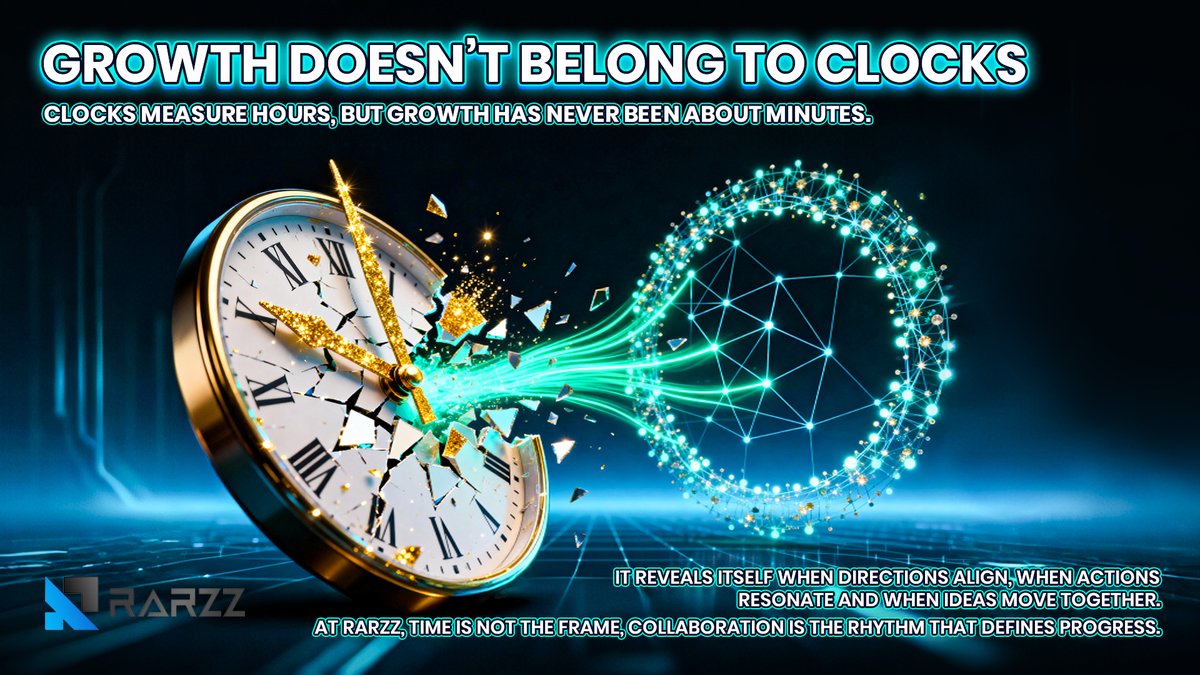 rarzz_1's tweet image. ⏰ Growth at Rarzz doesn’t follow the clock, it follows the community.
⚡️ It appears when we act together, align ideas, and move forward as one.
💡 Here, time doesn’t lead progress. People do.
➡️ What does growth mean to you inside Rarzz?

#Rarzz #NFTPlatform #CommunityGrowth