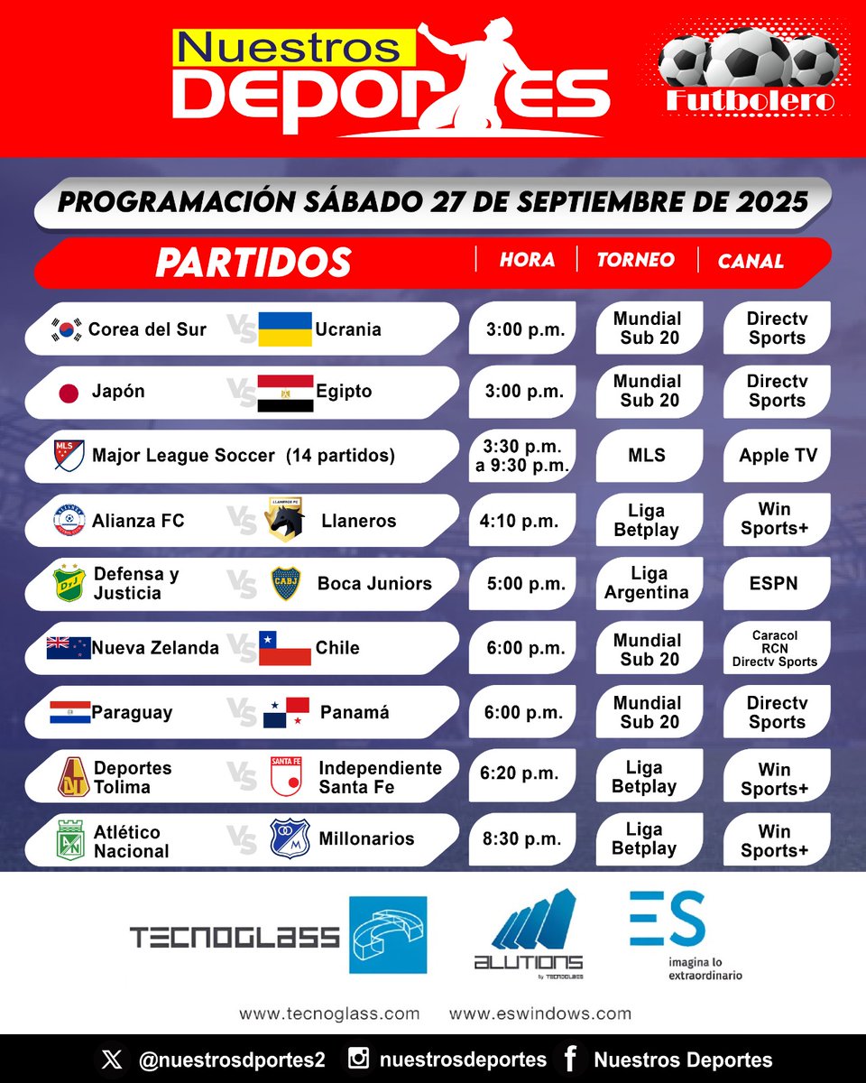 nuestrosdporte2's tweet image. #Programación deportiva del sábado