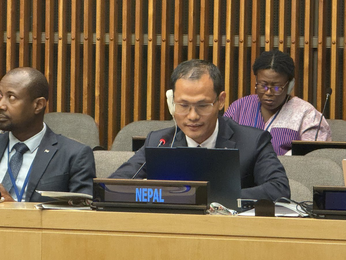 NepalUNNY's tweet image. LLDCs face harshest dev. challenges: remoteness, limited access to global markets, export hurdles, climate crisis &amp;amp; infra. gaps. At #LLDCsMinisterialMeeting, DPR @Gyanmagarmofa urged #TransitCountries &amp;amp; #DevelopmentPartners to deliver on APoA for resilience &amp;amp; shared prosperity.