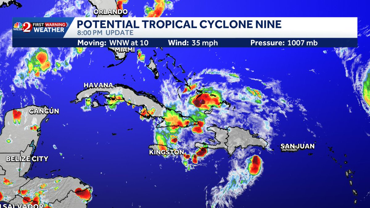 New intermediate advisory for the system passing off our coast early next week. Here's a look...