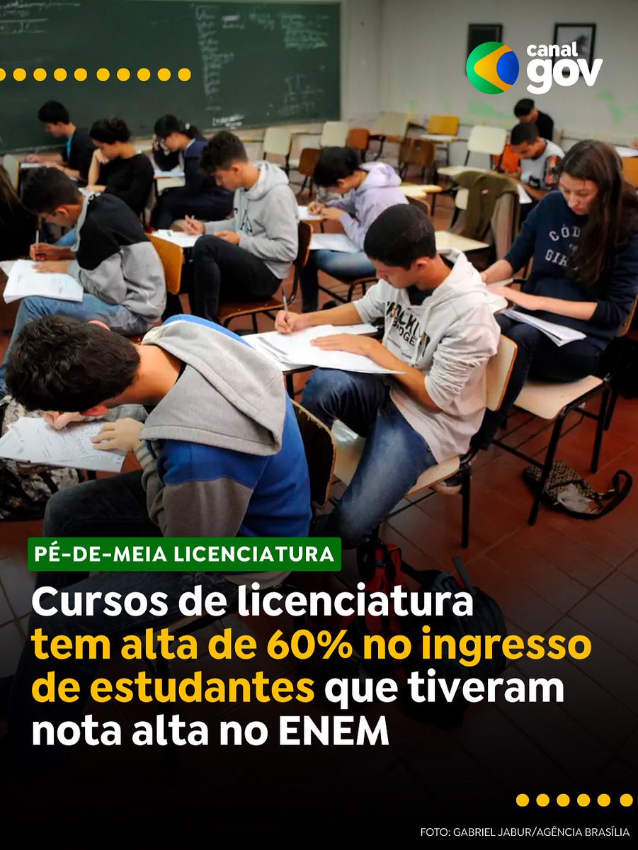 ALUNOS DE ALTO DESEMPENHO | Licenciaturas presenciais cresceram 21% em 2025, com 37,6 mil matrículas. Entre alunos com +650 no Enem, o salto foi de 60%: 9.113 ingressos. O programa Pé de Meia Licenciaturas, com bolsa de R$ 1.050, impulsionou o avanço.