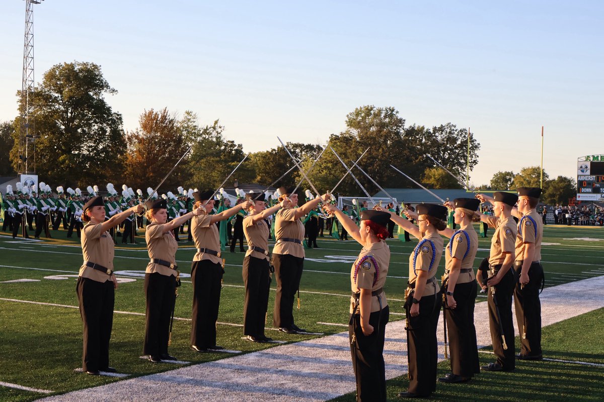 So proud of these cadets!! They wanted to do a sword arch for Homecoming and took the initiative to plan, practice and execute. Bravo Zulu!! #SteeleNNDCC #CometPride