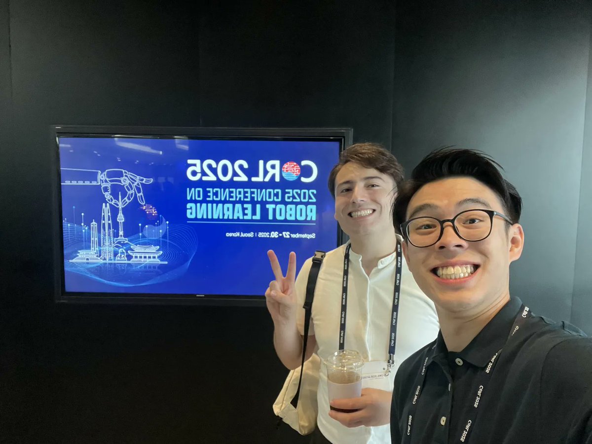 sim_jiahao's tweet image. CoRL 2025
We are here in Seoul, Korea!! Hope can get some new insight in the robot learning discussion!!
#CoRL2025 #robot_learning