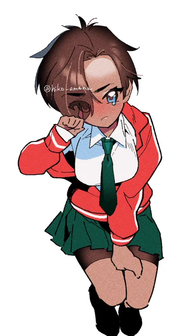 好きなボーイッシュ女子を描きもいた