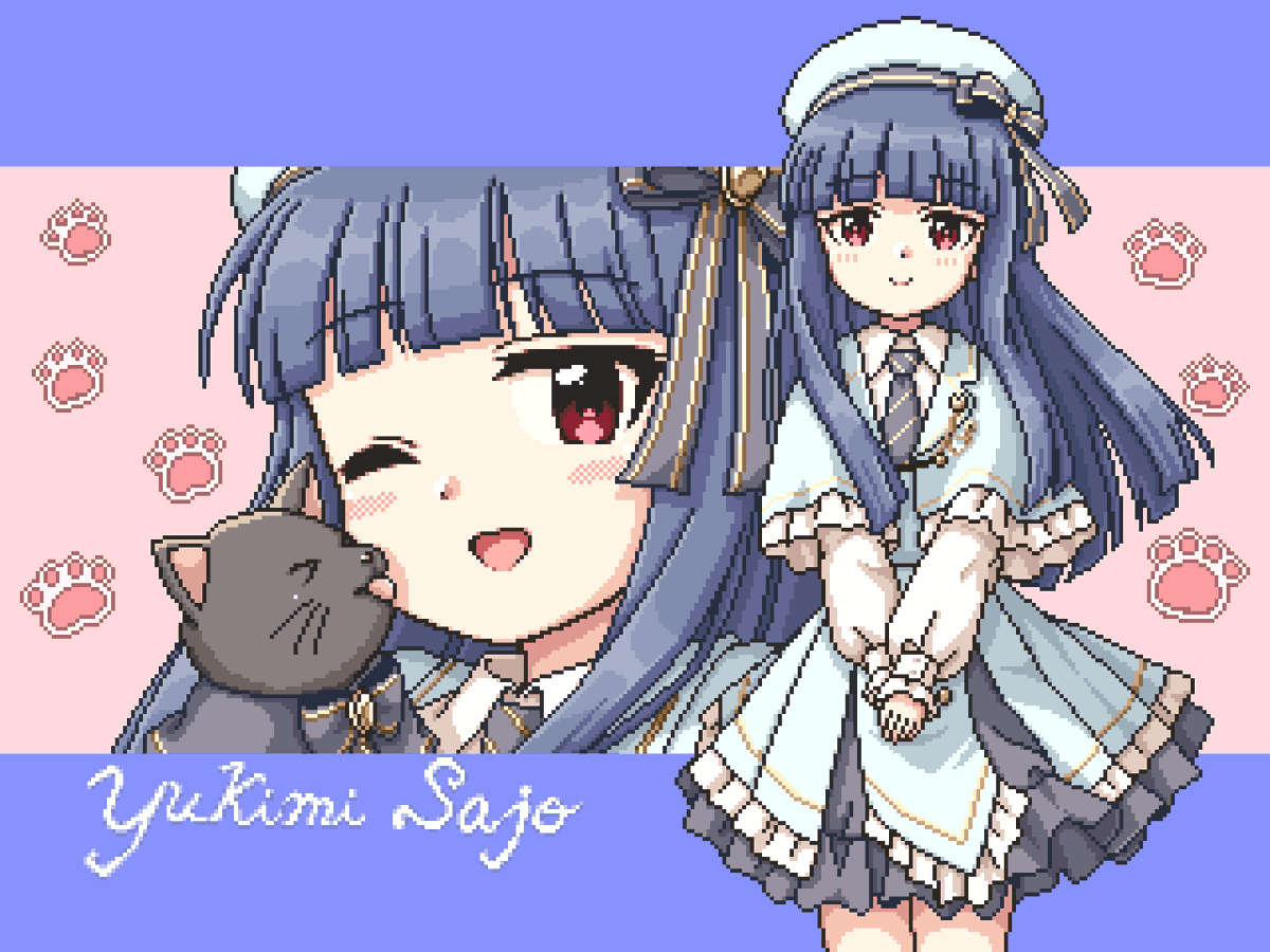 RegularMOW's tweet photo. 👾ドット絵🐈‍⬛[ウィズ・リトル・フレンズ](特訓後)佐城雪美ちゃん。
雪美ちゃん、お誕生日おめでとうございます！🎂🎉
#佐城雪美誕生祭2025
#佐城雪美生誕祭2025 https://t.co/Pbk6zmLPI1
