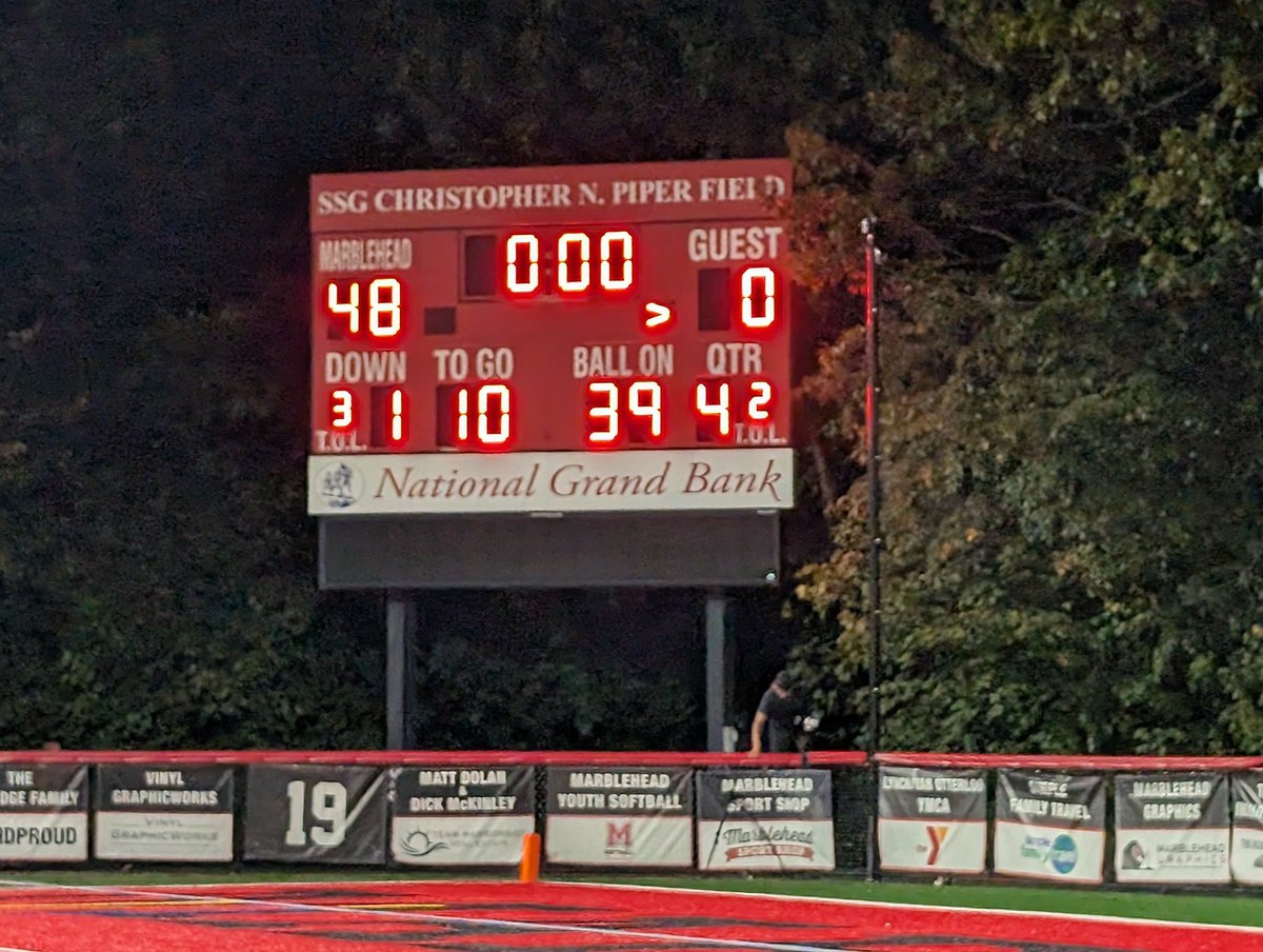 Ballgame! Marblehead advances to 4-0 heading to the bye week.