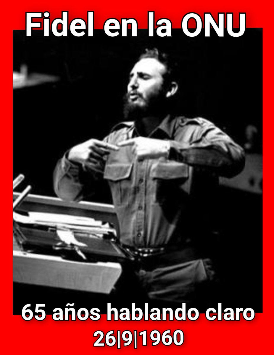 🇨🇺 Sin duda, el discurso de #Fidel en la ONU marcó un hito en la defensa de la soberanía y la justicia social. Recordar esos momentos nos inspira a seguir luchando por un mundo sin desigualdades. 
#AduanadeCuba
#JuventudAduanera #CubaViveEnSuHistoria
