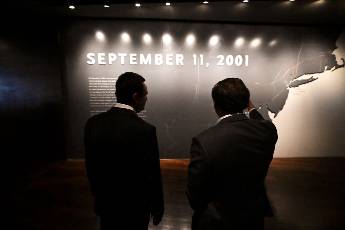 albinkurti's tweet photo. Commemorating 9/11 is always a sorrowful experience. Visiting the memorial today was particularly moving. It is difficult to comprehend that a city so fast-paced and vibrant was struck by such devastation. This memorial honors not only the unspeakable acts of bravery shown by people saving one another, but also the tremendous loss: nearly 3,000 lives taken and tens of thousands who continue to suffer from related illnesses. Yet it also stands as a reminder of the resilience, unity, and spirit of New York and the United States.