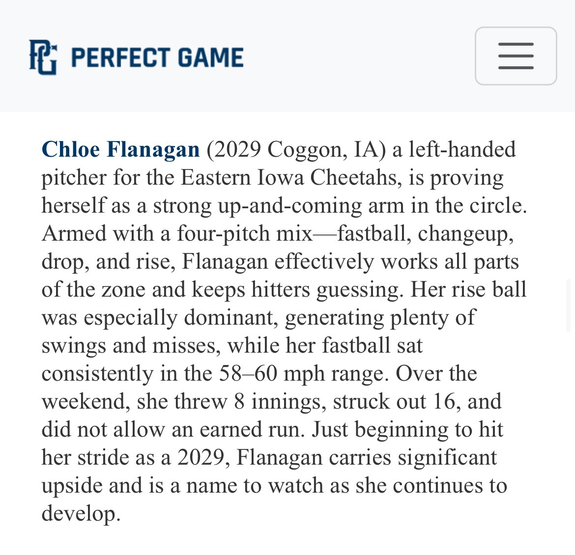 chloeflanagan33's tweet photo. Thank you so much @AshleyMears_PG for the great write up! 
#workinghard
@EICheetahs @PG_Softball @hhupke13 https://t.co/pOkzhuI347