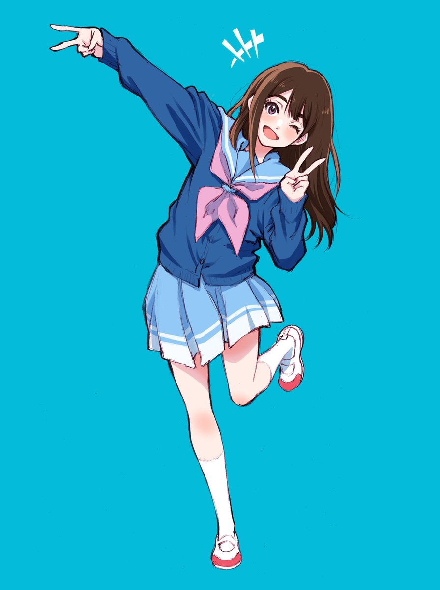 後輩にピースを求められたら全力でこたえる順菜さん。