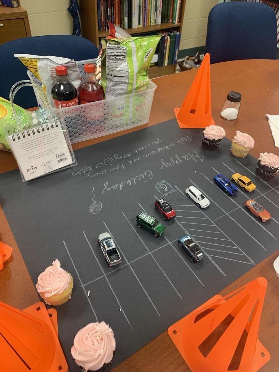 Happy birthday Ms Garza!! Hope you had a great birthday 🎁 🚗 🎂!!  And enjoyed the theme 😊#skyhawkpride # vhawks