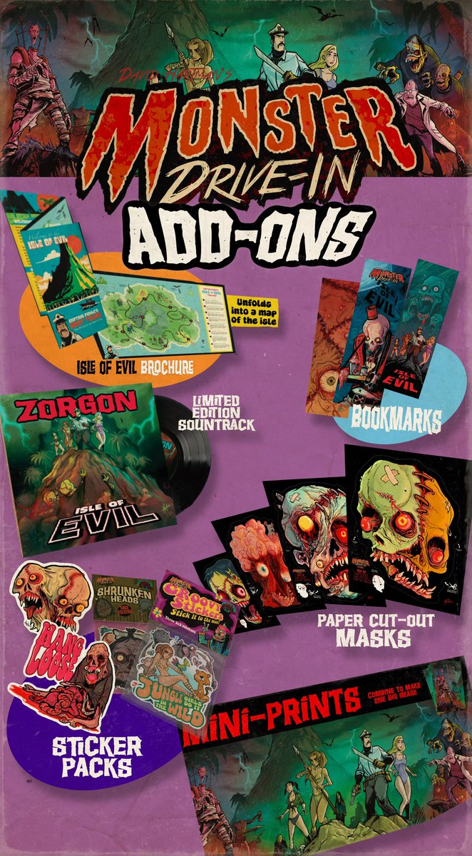 We are on the last few days of the MONSTER DRIVE-IN kickstarter! 100 page grindhouse graphic Novel! See all the add-ons below that are available! After this campaign any left over will only be available at conventions and my website if at all. Reserve yours today!