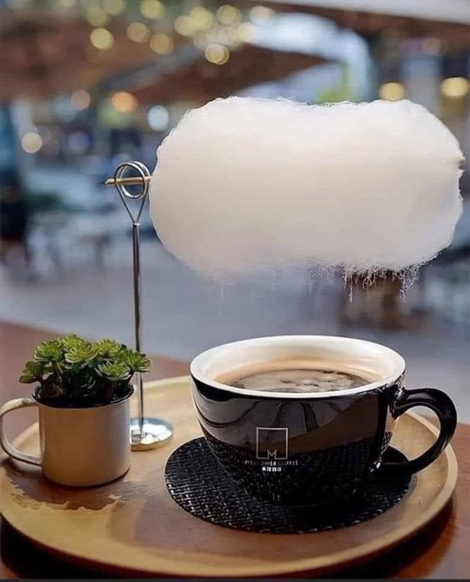 A coffee shop in Singapore invented the "Sweet Little Rain." 
This coffee or tea is served with a puff of cotton candy.

The steam from the coffee rises to dissolve the cotton candy, and the puff begins to "rain" onto the coffee cup.