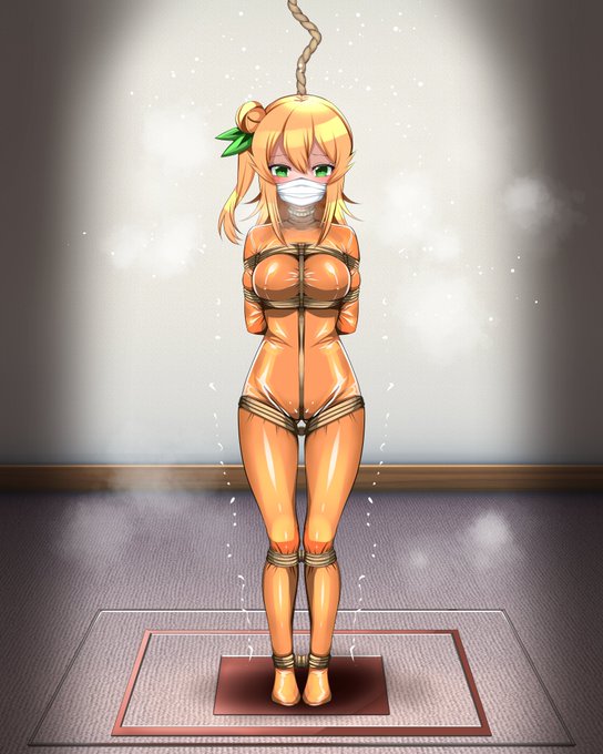 ご依頼作品を納品しましたので公開します まちカドまぞくの陽夏木ミカン ぴっちりスーツを着させられ、緊縛されて絞首刑に処されるシチュエーションです 一体彼女は何をしたのか・・・