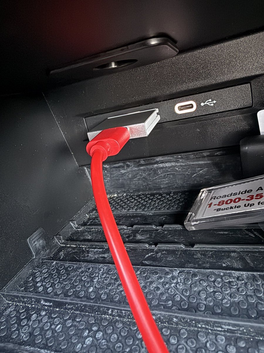 Thank you to <a href="/FrameworkPuter/">Framework</a> for making it possible for me to connect my phone in this rental car that only USB-C outlets