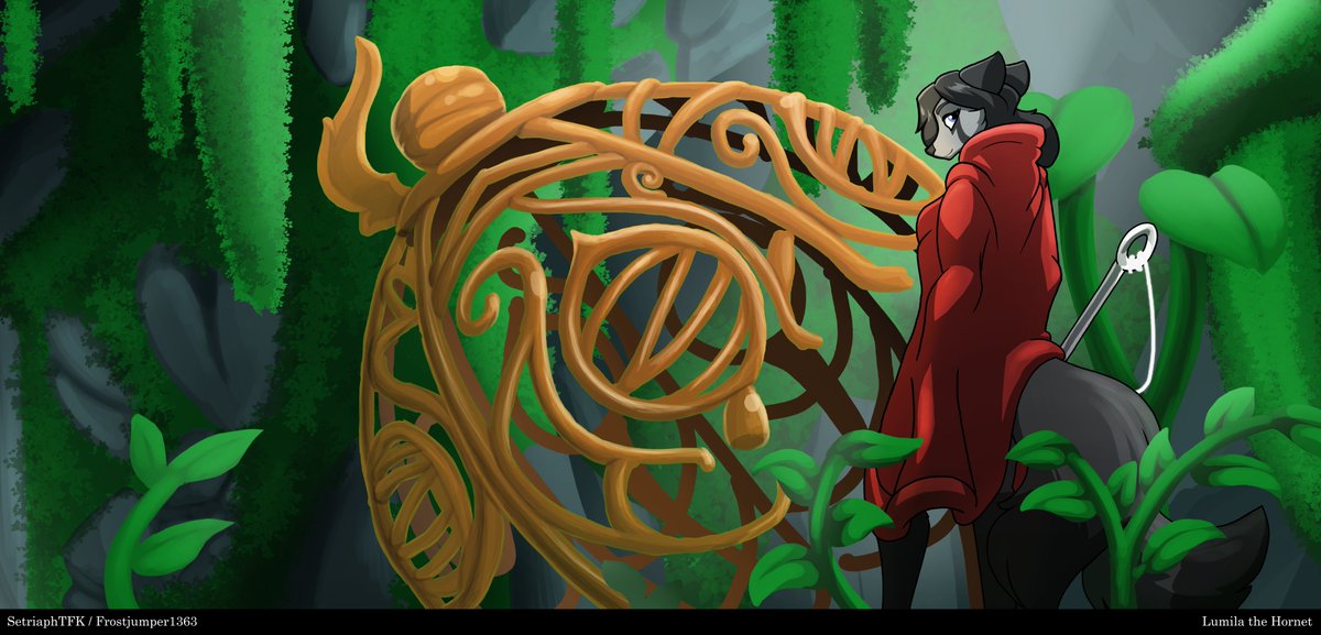 Having escaped her veiled captors, she stood up ready to embark on this adventure ahead.  

I've been playing Hollow Knight: Silksong, I haven't made it far but I am liking it so far. A lot of stuff's gotten in the way of play and postin.  

#furryart #hollowknightfanart